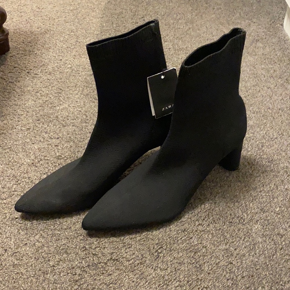 Zara mesh booties, never worn, new with tags